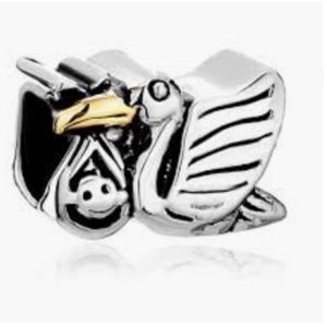 3/$15 Sale Stork Baby Italian Charm Fits Pandora